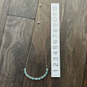 Kendra Scott turquoise and gold adjustable necklace